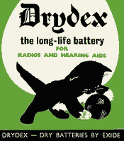 Exiide Drydex (Chloride Batteries) catalogue cat 1950s